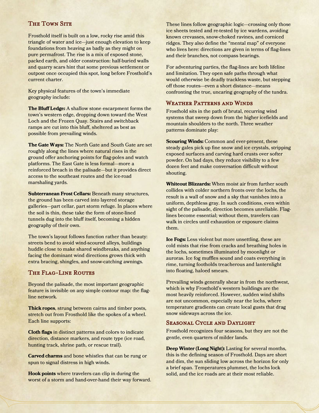 Frosthold — A Whispering Tundra Campaign Setting | Digital PDF