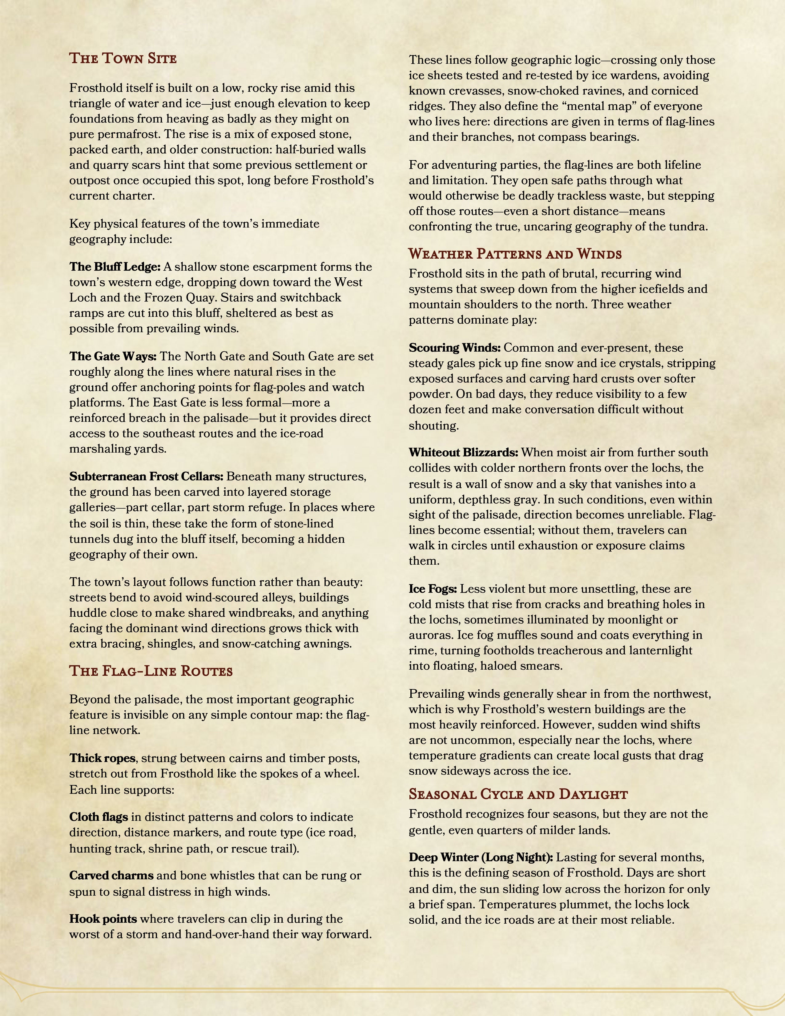 Frosthold — A Whispering Tundra Campaign Setting | Digital PDF