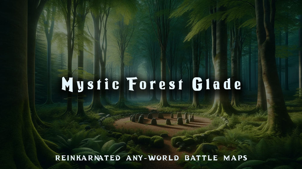 Mystic Forest Glade dnd 5e battle map — mystical forest clearing