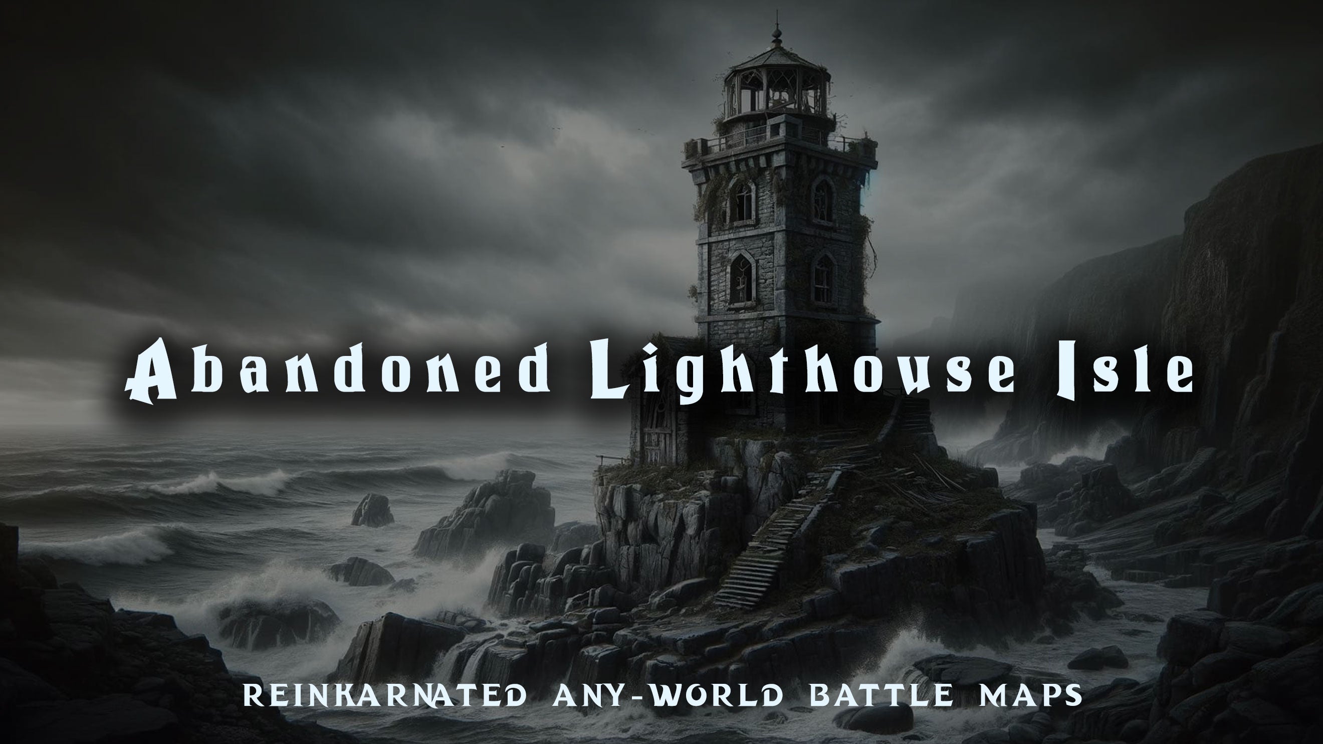 Abandoned Lighthouse — Battle Map Print | 20″×20″