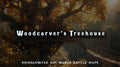 Woodcarver's Treehouse dungeons and dragons encounter map — elevated woodland workshop