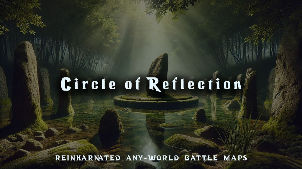 Circle of Reflection dnd 5e encounter map — mystical stone circle