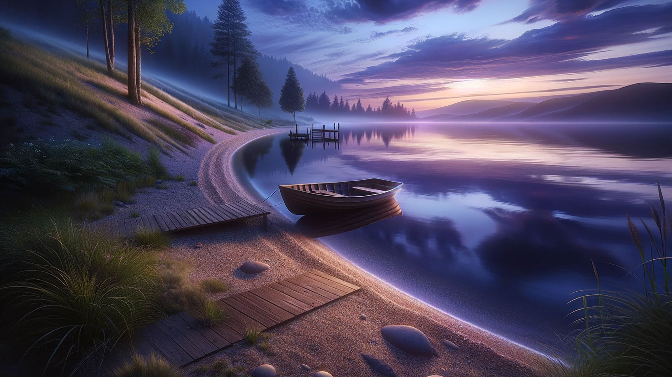 Twilight Lake Shore
