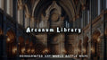 Arcanum Library dnd 5e encounter map — magical library interior