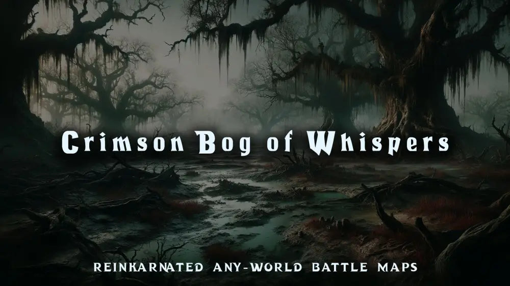 Crimson Bog of Whispers, Battle Map Print | 20″×30″ - POSTER