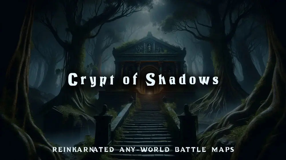 Crypt of Shadows dnd 5e dungeon map — dark underground crypt