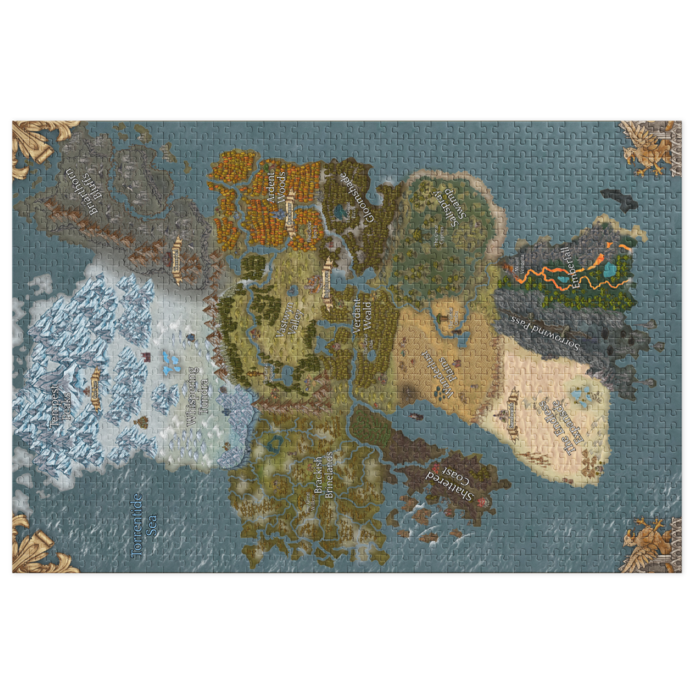 Continent of Eldervast - 1,000 Piece Jigsaw Puzzle in Collector's Tin