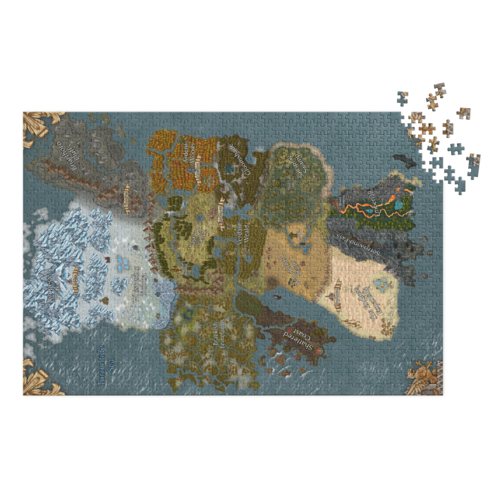 Continent of Eldervast - 1,000 Piece Jigsaw Puzzle in Collector's Tin