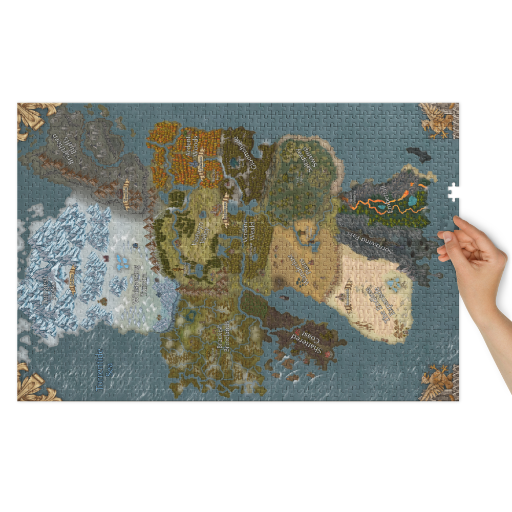 Continent of Eldervast - 1,000 Piece Jigsaw Puzzle in Collector's Tin