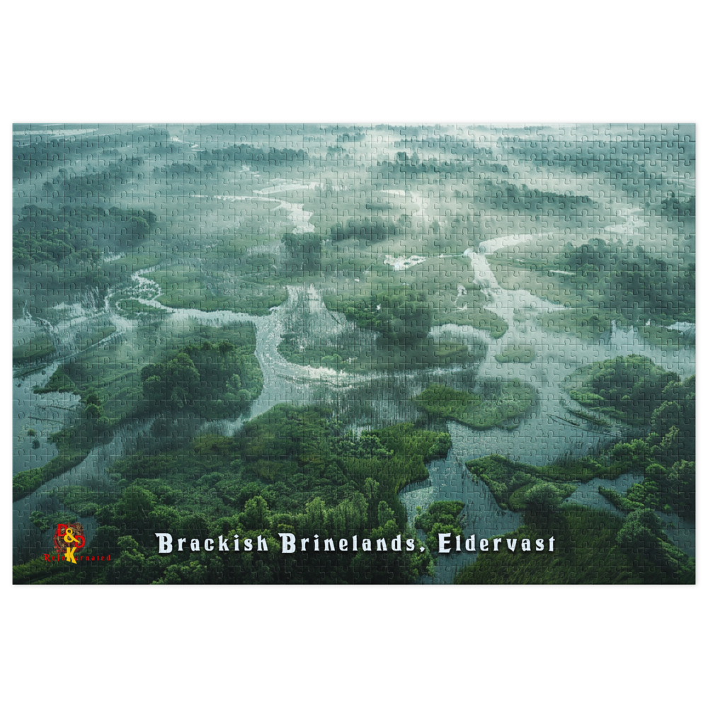 Brackish Brinelands — Eldervast Regional Art | 1,000 Piece Jigsaw Puzzle in Collector's Tin