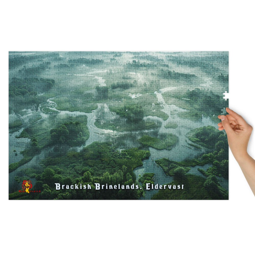 Brackish Brinelands — Eldervast Regional Art | 1,000 Piece Jigsaw Puzzle in Collector's Tin