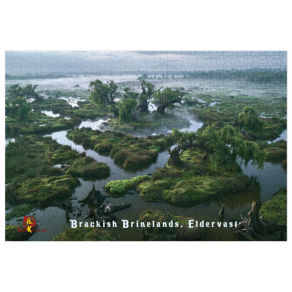 Brackish Brinelands — Eldervast Regional Art | 1,000 Piece Jigsaw Puzzle in Collector's Tin