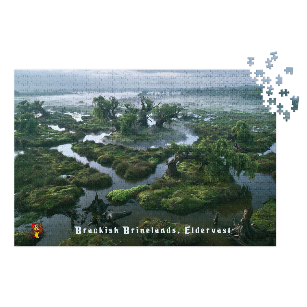 Brackish Brinelands — Eldervast Regional Art | 1,000 Piece Jigsaw Puzzle in Collector's Tin