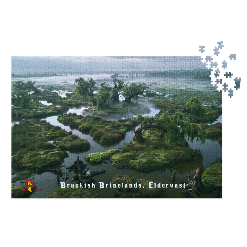 Brackish Brinelands — Eldervast Regional Art | 1,000 Piece Jigsaw Puzzle in Collector's Tin