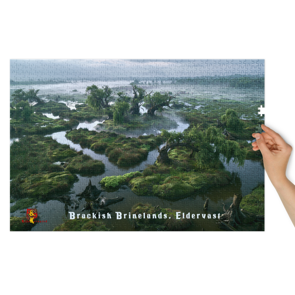 Brackish Brinelands — Eldervast Regional Art | 1,000 Piece Jigsaw Puzzle in Collector's Tin