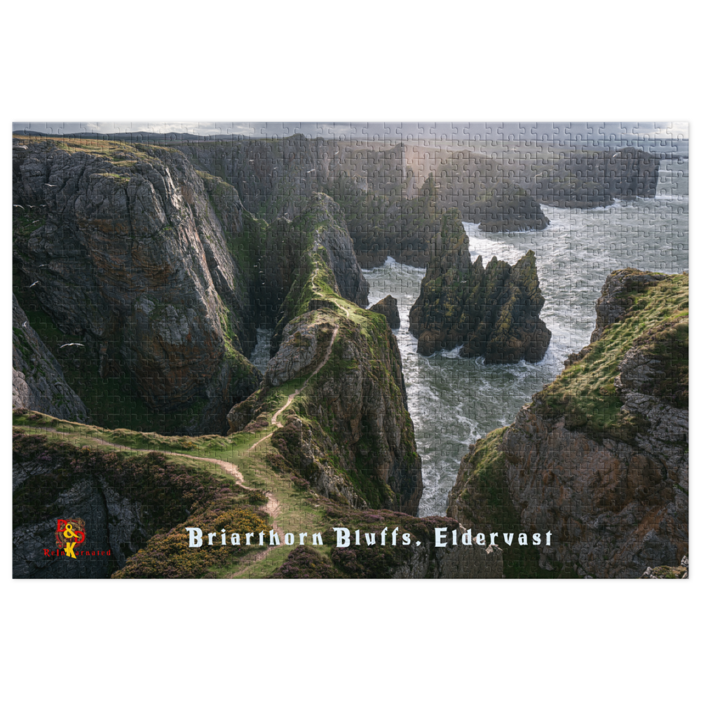 Briarthorn Bluffs — Eldervast Regional Art | 1,000 Piece Jigsaw Puzzle in Collector's Tin