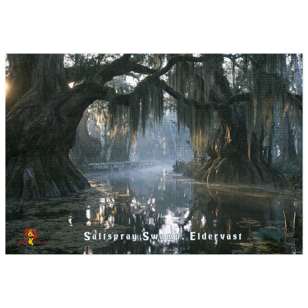 Saltspray Swamp — Eldervast Regional Art | 1,000 Piece Jigsaw Puzzle in Collector's Tin