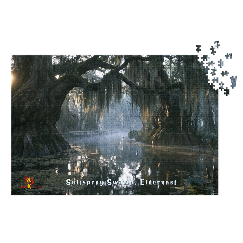 Saltspray Swamp — Eldervast Regional Art | 1,000 Piece Jigsaw Puzzle in Collector's Tin