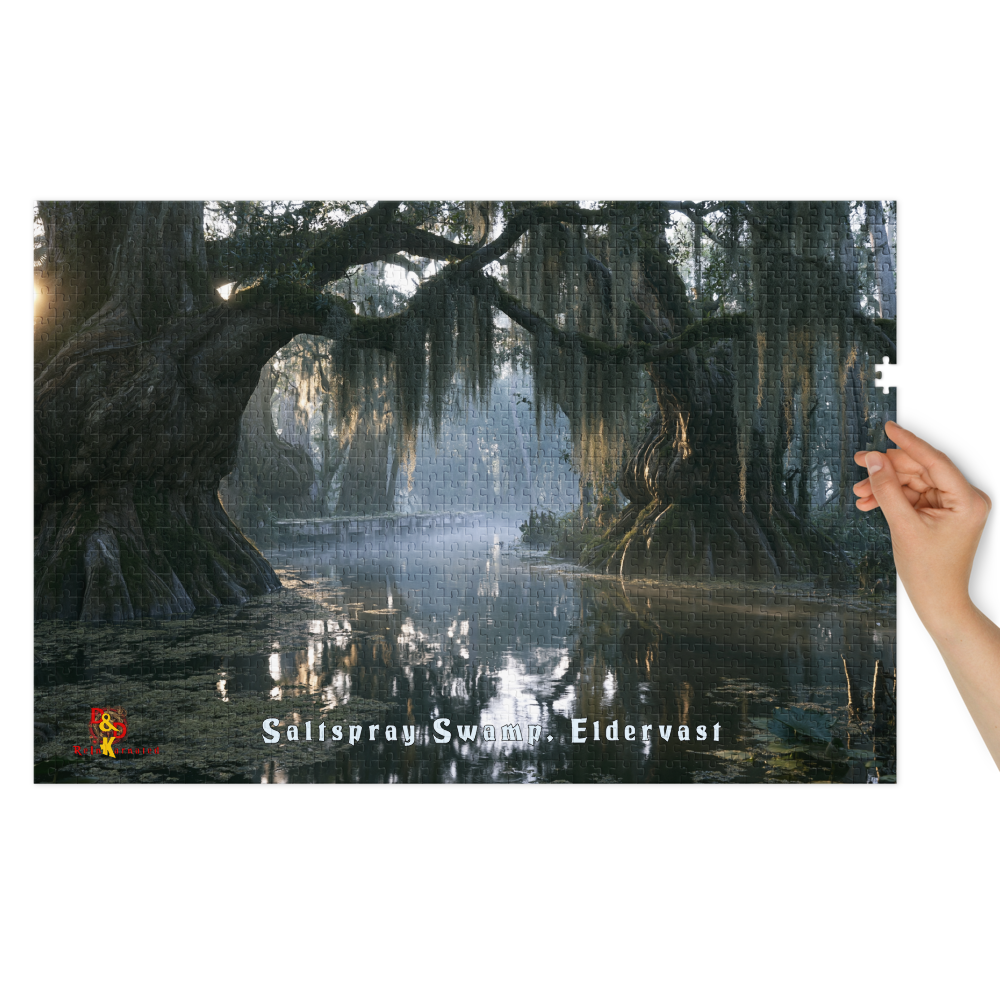 Saltspray Swamp — Eldervast Regional Art | 1,000 Piece Jigsaw Puzzle in Collector's Tin