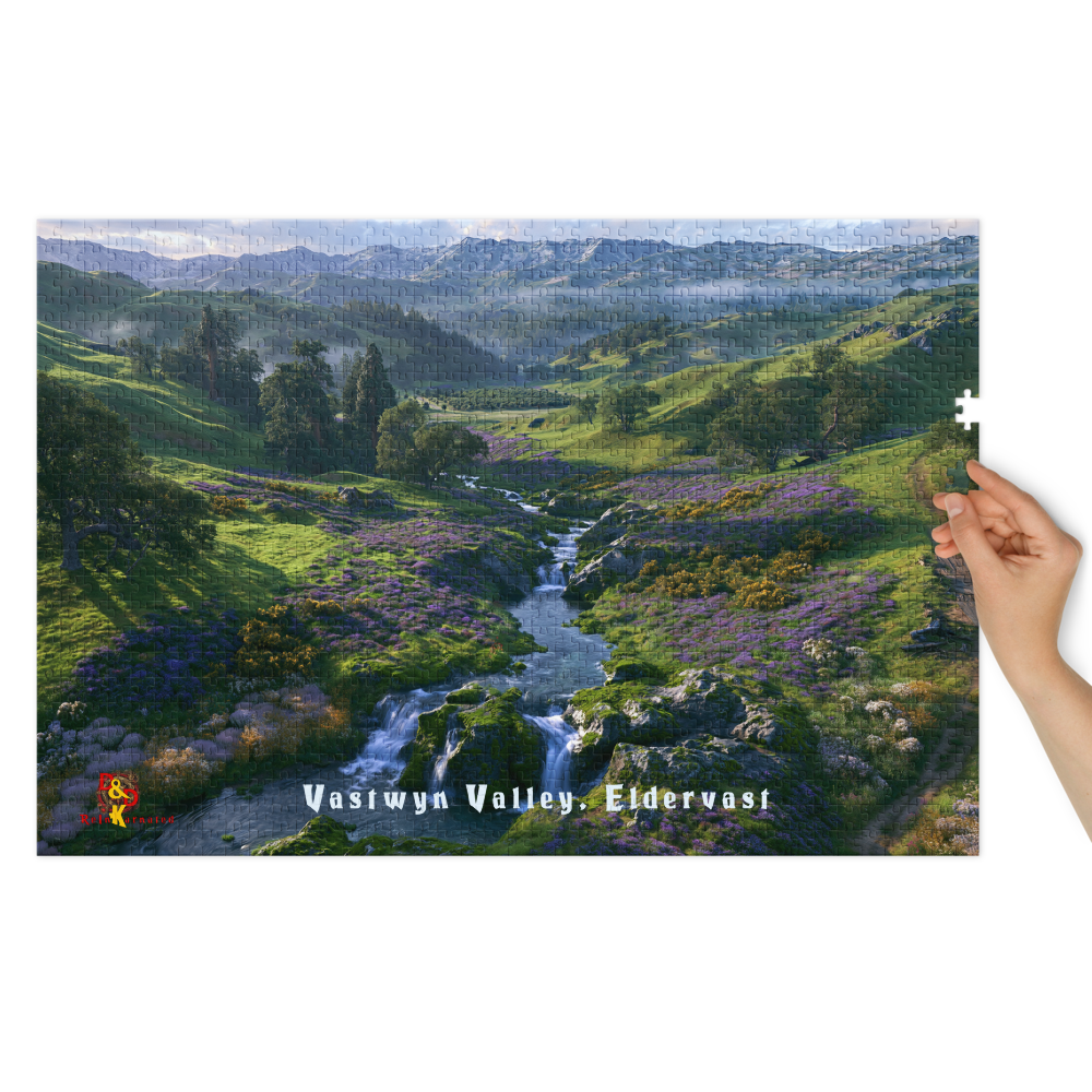 Vastwyn Valley — Eldervast Regional Art | 1,000 Piece Jigsaw Puzzle in Collector's Tin