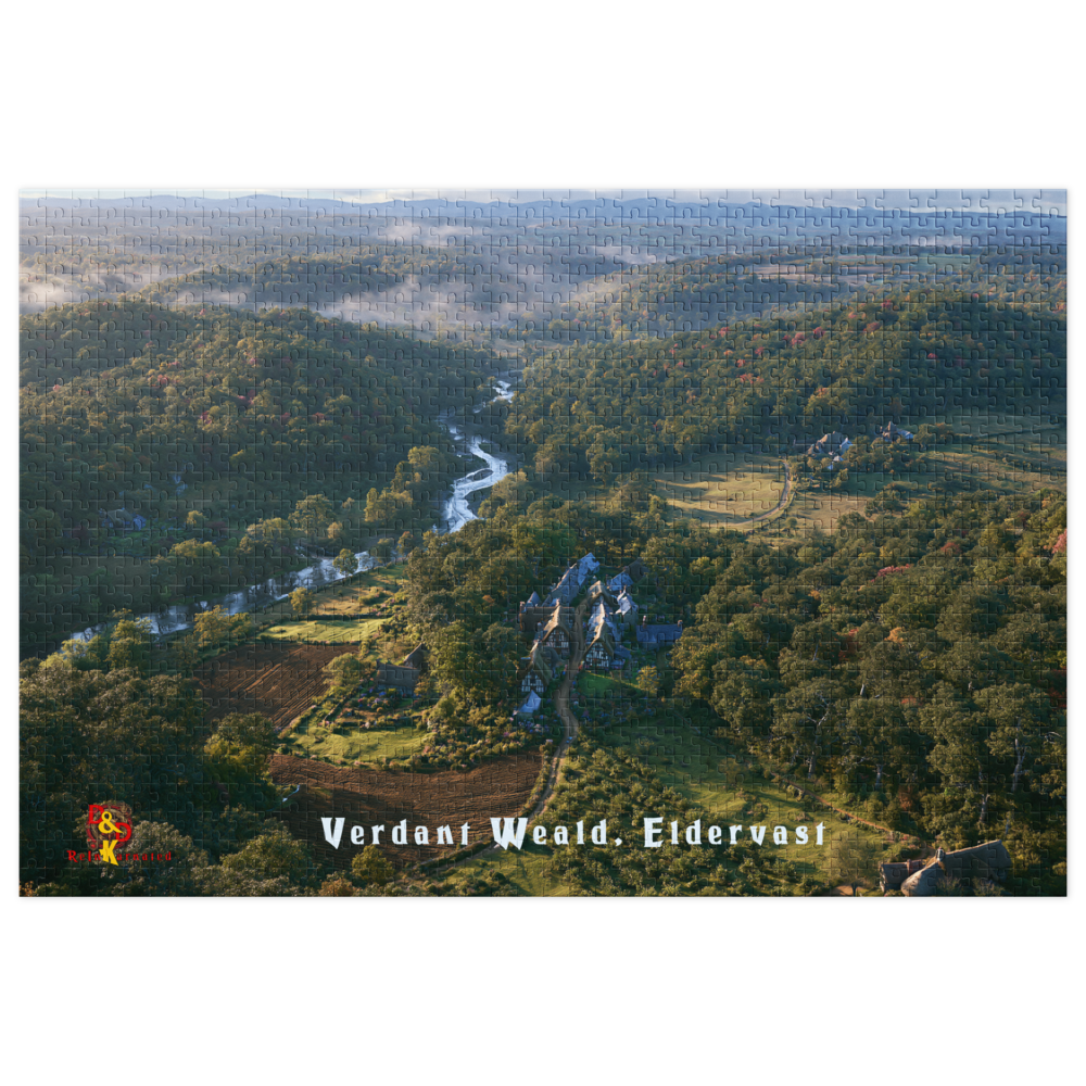 Verdant Weald — Eldervast Regional Art | 1,000 Piece Jigsaw Puzzle in Collector's Tin