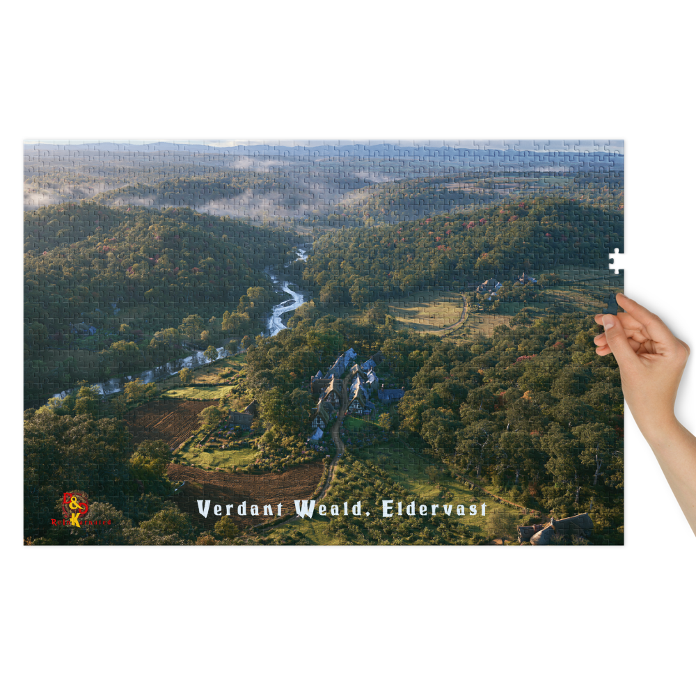 Verdant Weald — Eldervast Regional Art | 1,000 Piece Jigsaw Puzzle in Collector's Tin