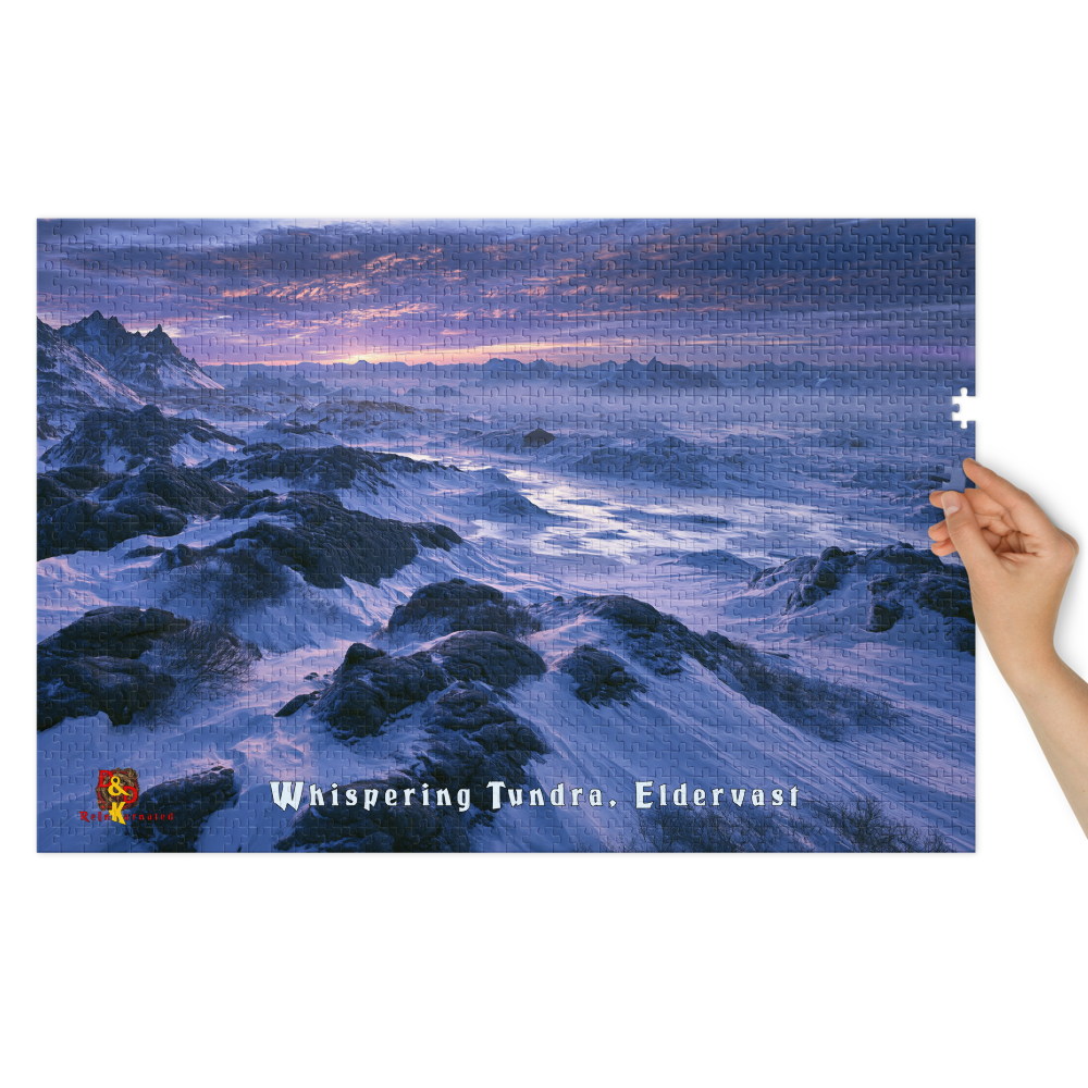 Whispering Tundra — Eldervast Regional Art | 1,000 Piece Jigsaw Puzzle in Collector's Tin