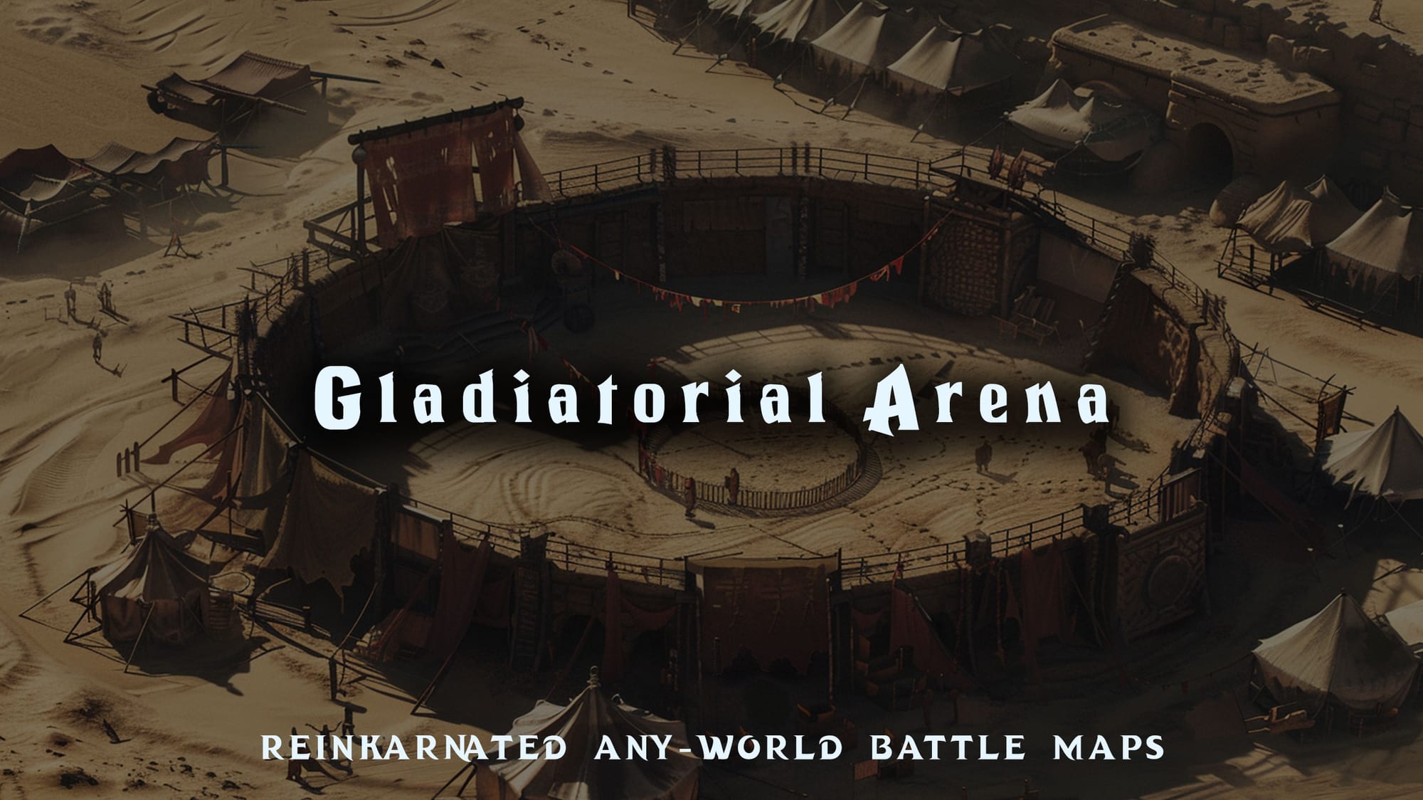 Gladiatorial Arena dnd 5e battle map — large combat arena encounter