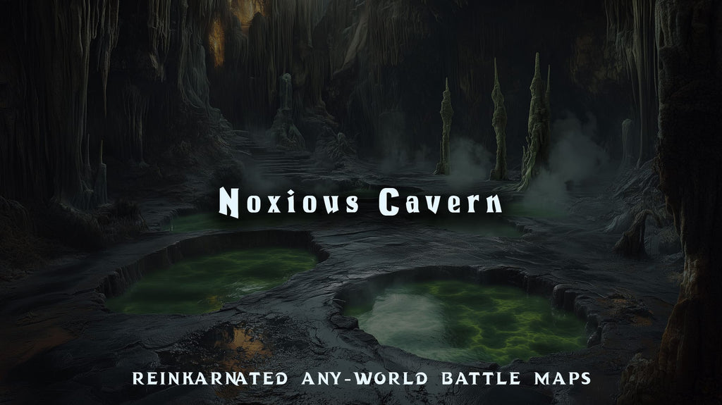 Noxious Cavern dungeons and dragons dungeon map — poisonous underground cave