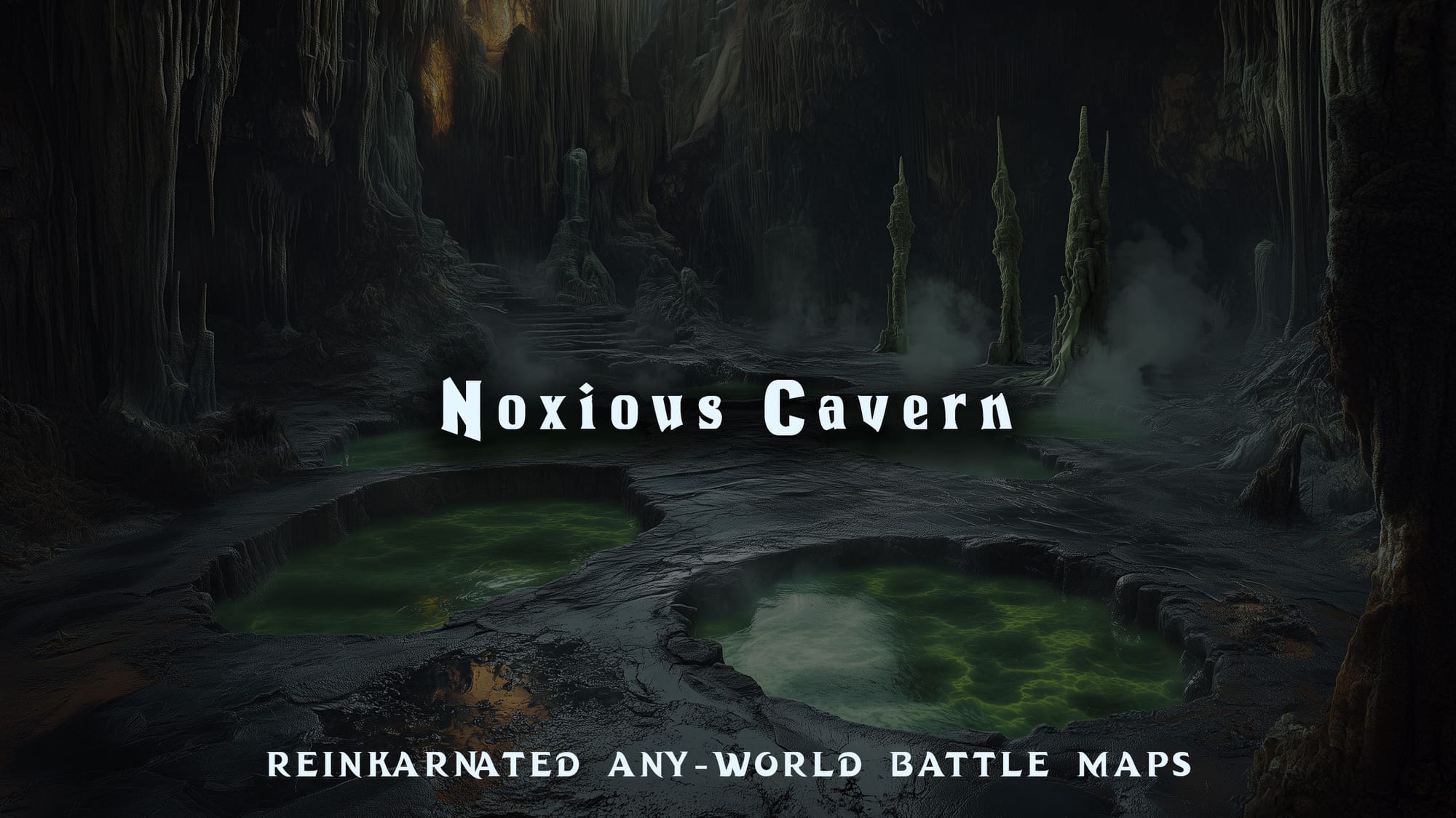 Noxious Cavern dungeons and dragons dungeon map — poisonous underground cave