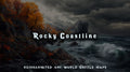 Rocky Coastline dungeons and dragons battle map — rugged seaside cliff